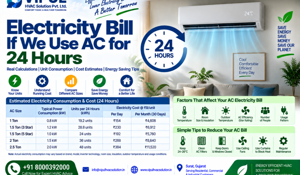 Electricity Bill If We Use AC for 24 Hours
