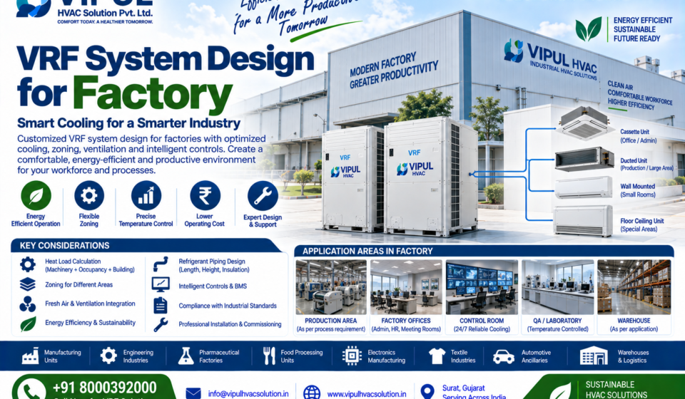VRF System Design for Factory