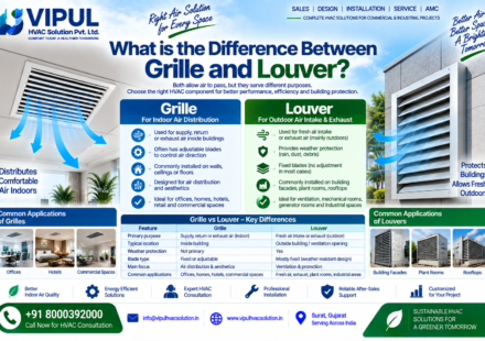 What is the difference between grille and louver
