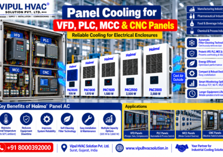 Panel Cooling for VFD, PLC, MCC and CNC Panels
